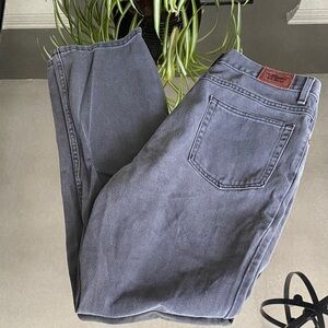 Vintage L.L. Bean Classic Fit Charcoal/Gray Jeans, Mens 33x32